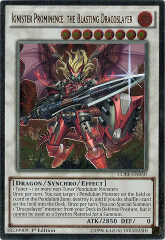 Ignister Prominence, the Blasting Dracoslayer [CORE-EN050] Ultimate Rare Yu-Gi-Oh!
