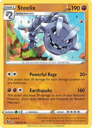 Steelix (139/264) (Theme Deck Exclusive) [Sword & Shield: Fusion Strike] Pokémon
