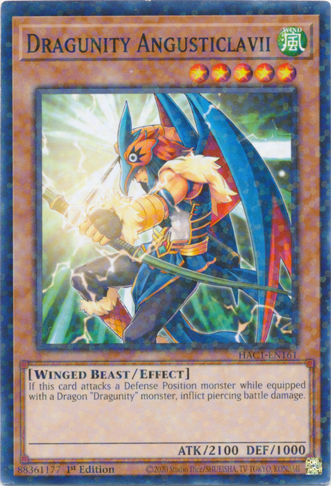 Dragunity Angusticlavii (Duel Terminal) [HAC1-EN161] Common Yu-Gi-Oh!