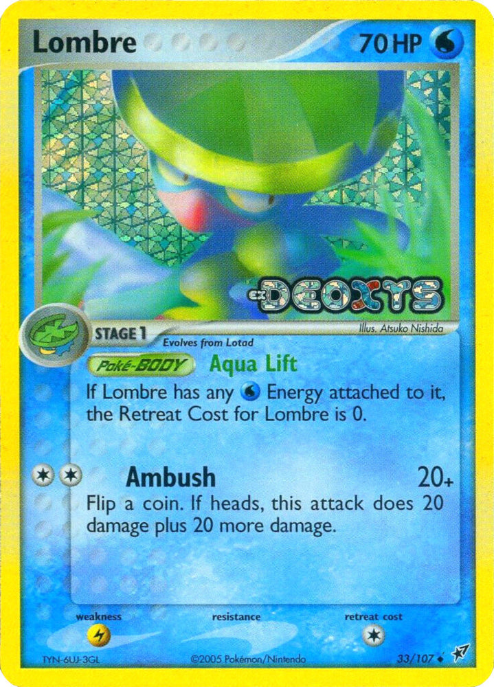 Lombre (33/107) (Stamped) [EX: Deoxys] Pokémon