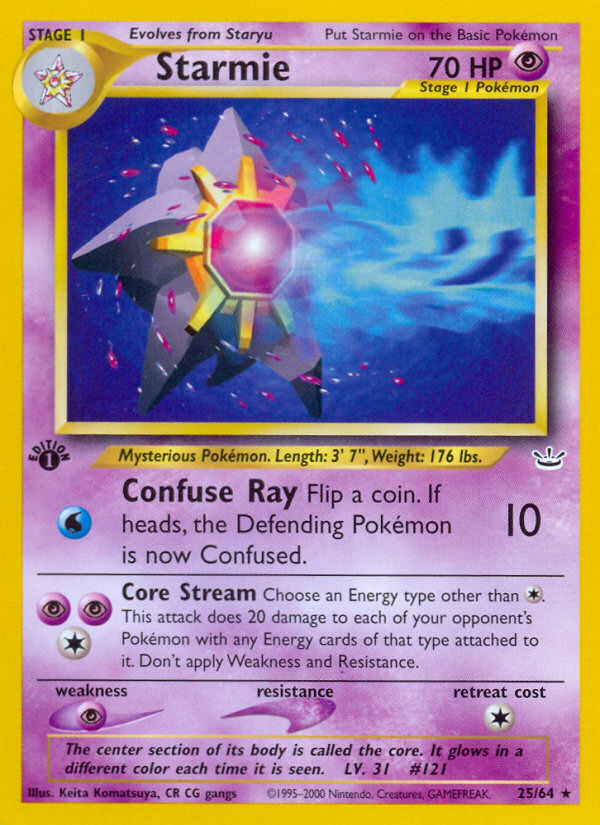 Starmie (25/64) [Neo Revelation 1st Edition] Pokémon