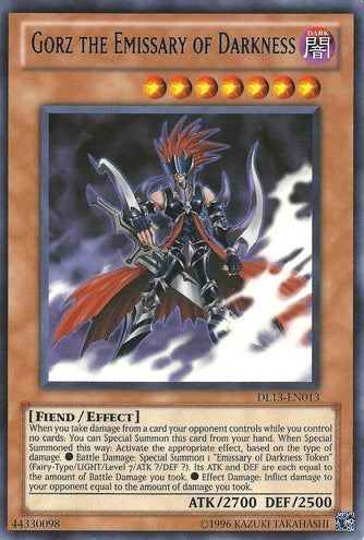 Gorz the Emissary of Darkness (Blue) [DL13-EN013] Rare Yu-Gi-Oh!