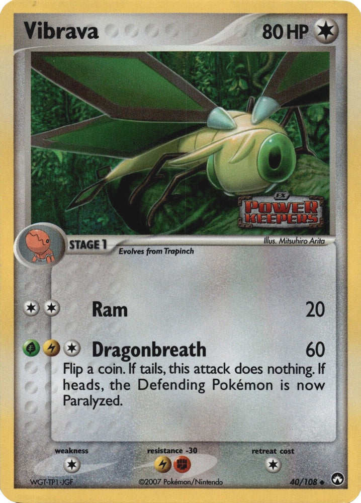 Vibrava (40/108) (Stamped) [EX: Power Keepers] Pokémon