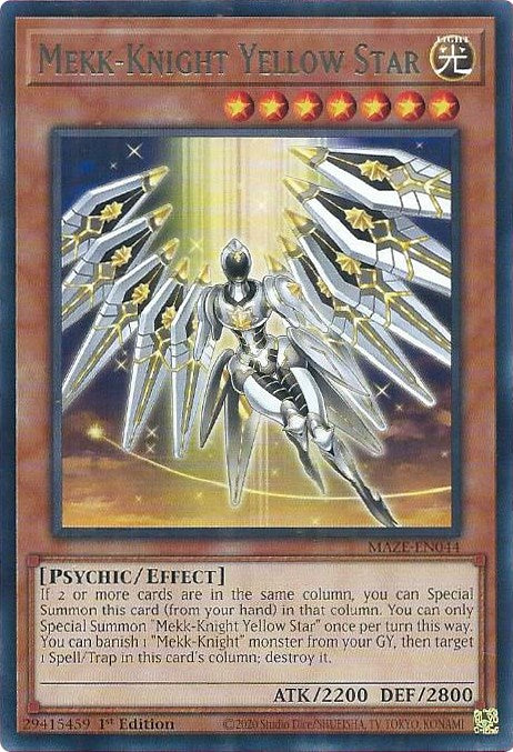 Mekk-Knight Yellow Star [MAZE-EN044] Rare Yu-Gi-Oh!