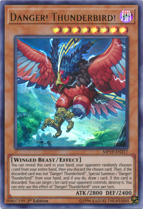 Danger! Thunderbird! [MP19-EN217] Ultra Rare Yu-Gi-Oh!