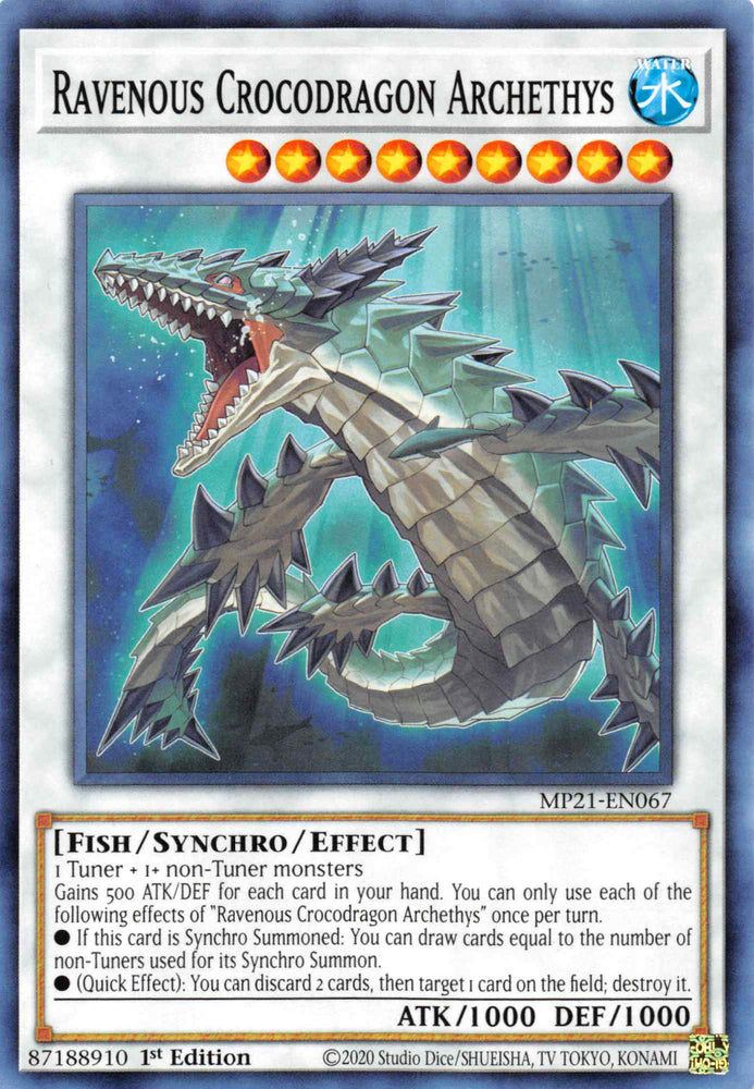 Ravenous Crocodragon Archethys [MP21-EN067] Common Yu-Gi-Oh!