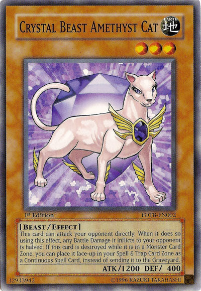 Crystal Beast Amethyst Cat [FOTB-EN002] Common Yu-Gi-Oh!