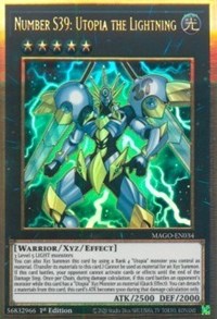 Number S39: Utopia the Lightning [MAGO-EN034] Gold Rare Yu-Gi-Oh!
