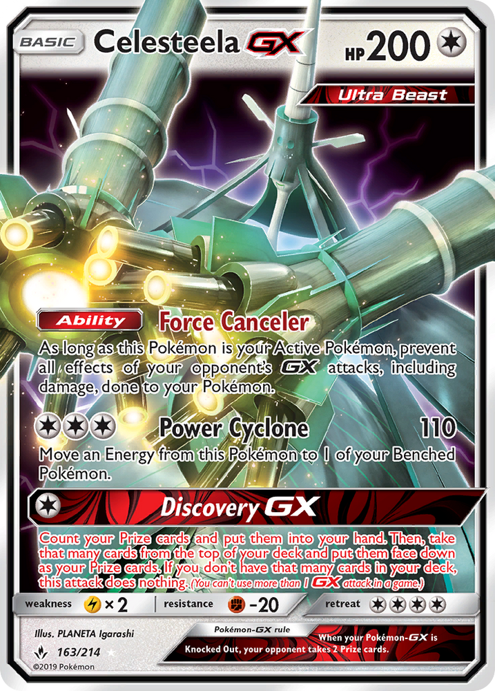 Celesteela GX (163/214) [Sun & Moon: Unbroken Bonds] Pokémon
