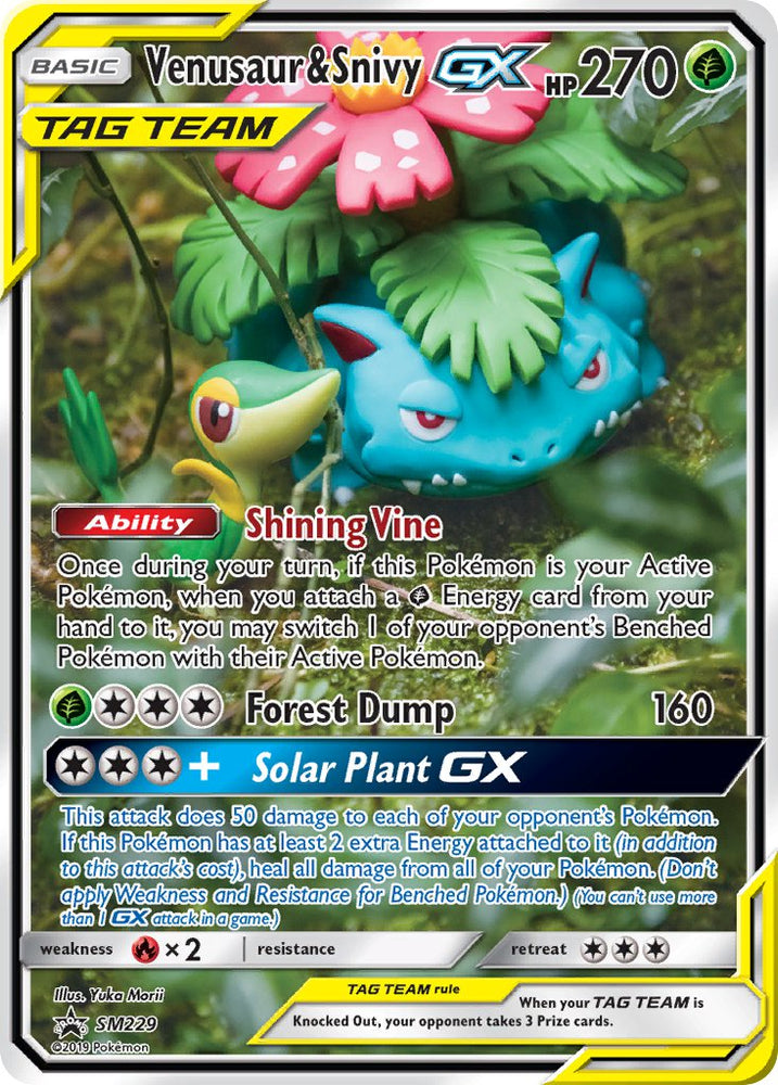 Venusaur & Snivy GX (SM229) [Sun & Moon: Black Star Promos] Pokémon