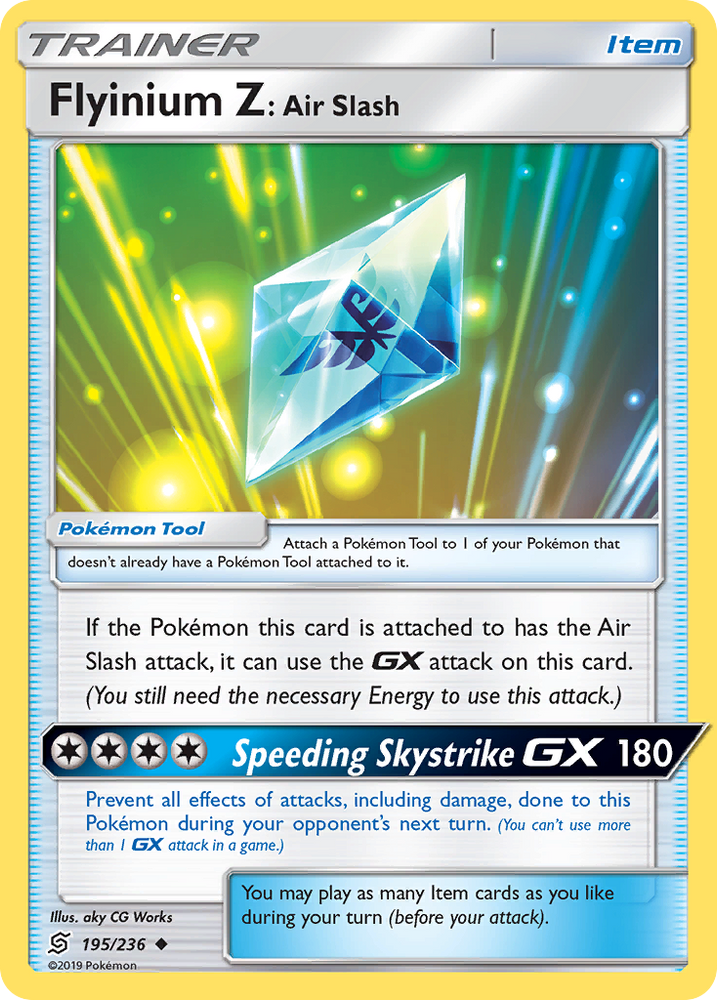Flyinium Z: Air Slash (195/236) [Sun & Moon: Unified Minds] Pokémon