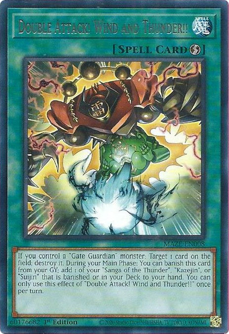 Double Attack! Wind and Thunder!! [MAZE-EN008] Rare Yu-Gi-Oh!