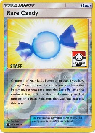 Rare Candy (142/168) (League Promo Staff) [Sun & Moon: Celestial Storm] Pokémon