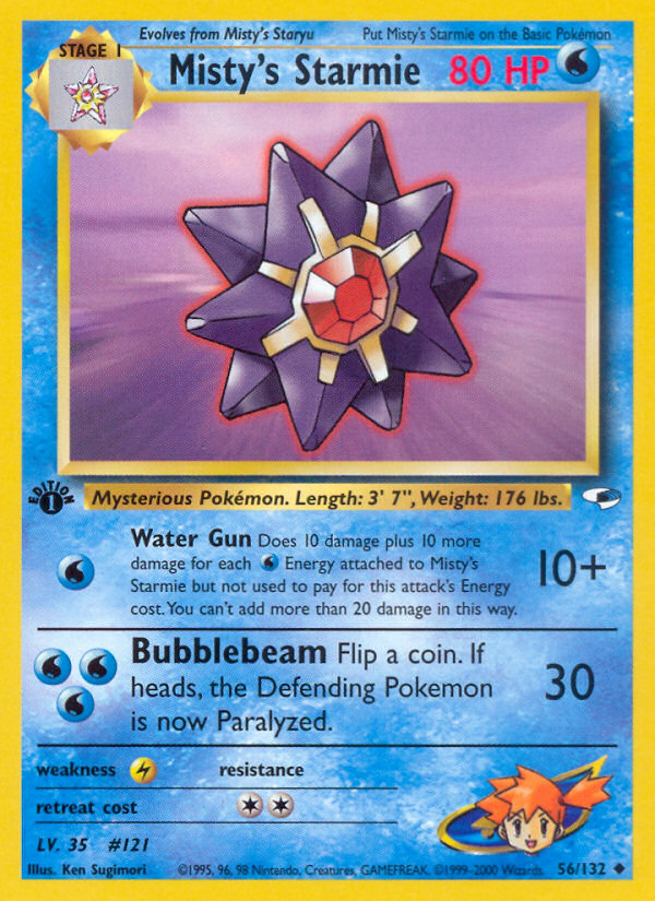 Misty's Starmie (56/132) [Gym Heroes 1st Edition] Pokémon