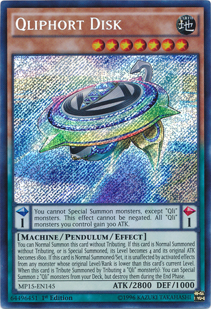 Qliphort Disk [MP15-EN145] Secret Rare Yu-Gi-Oh!
