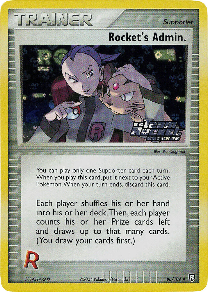 Rocket's Admin. (86/109) (Stamped) [EX: Team Rocket Returns] Pokémon