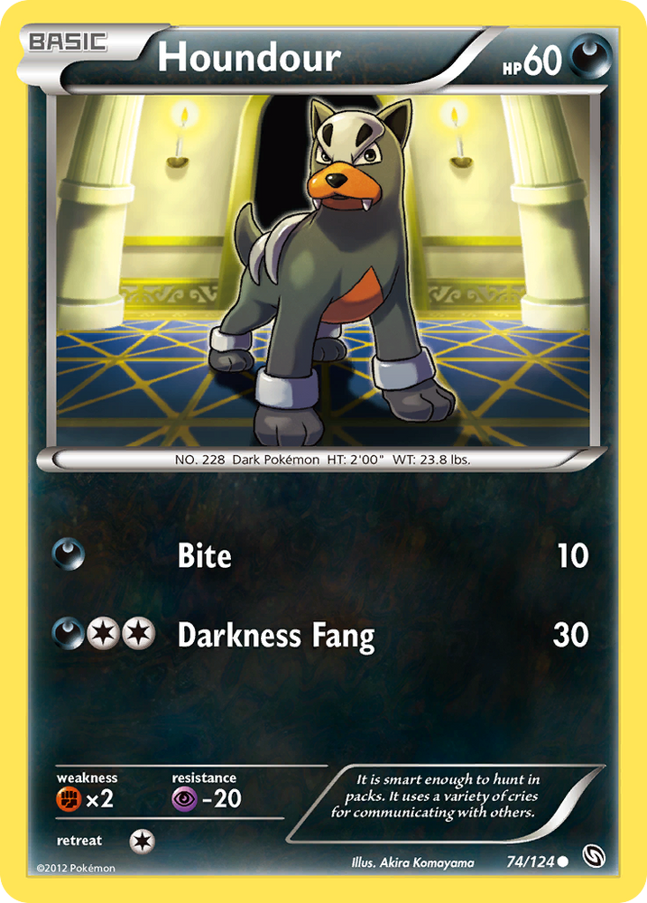 Houndour (74/124) [Black & White: Dragons Exalted] Pokémon