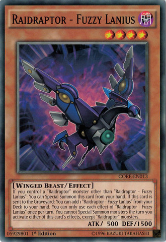 Raidraptor - Fuzzy Lanius [CORE-EN013] Common Yu-Gi-Oh!