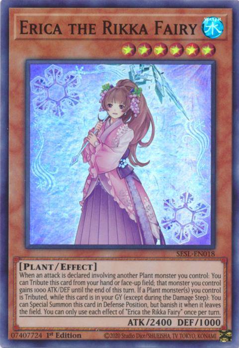 Erica the Rikka Fairy [SESL-EN018] Super Rare Yu-Gi-Oh!
