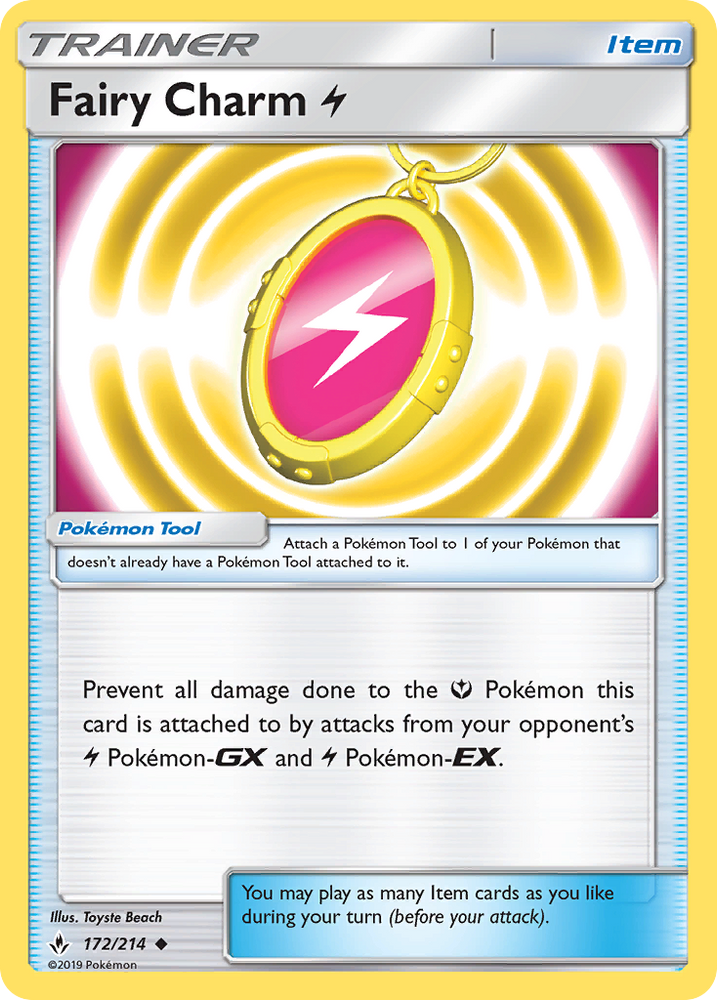 Fairy Charm Lightning (172/214) [Sun & Moon: Unbroken Bonds] Pokémon