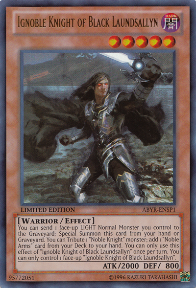 Ignoble Knight of Black Laundsallyn [ABYR-ENSP1] Ultra Rare Yu-Gi-Oh!