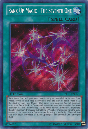 Rank-Up-Magic - The Seventh One [PRIO-EN058] Secret Rare Yu-Gi-Oh!
