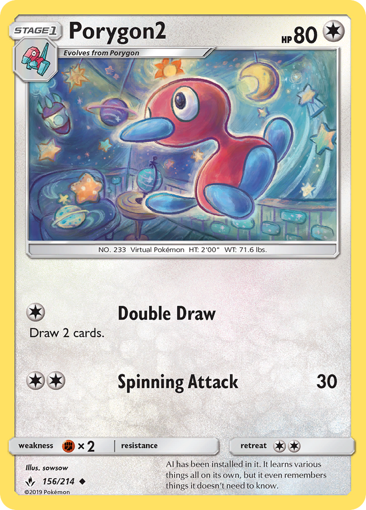 Porygon2 (156/214) [Sun & Moon: Unbroken Bonds] Pokémon
