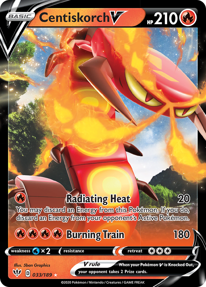 Centiskorch V (033/189) [Sword & Shield: Darkness Ablaze] Pokémon