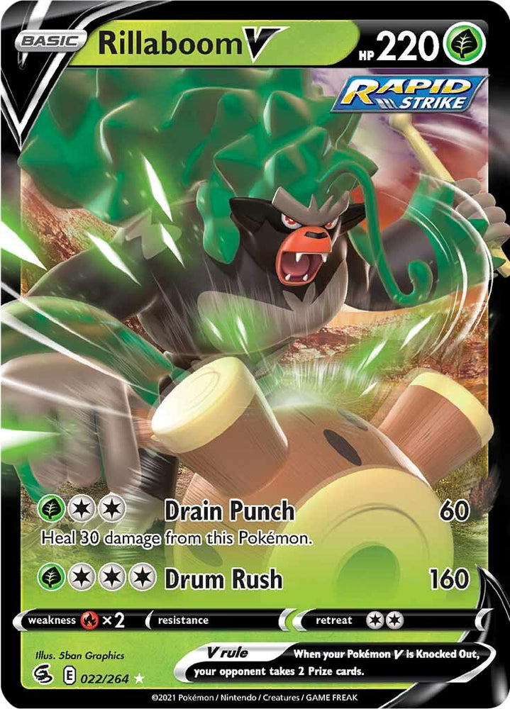 Rillaboom V (022/264) [Sword & Shield: Fusion Strike] Pokémon