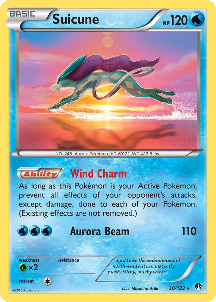 Suicune (30/122) (Cosmos Holo) (Blister Exclusive) [XY: BREAKpoint] Pokémon