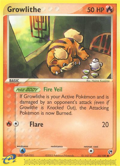 Growlithe (65/100) [EX: Sandstorm] Pokémon