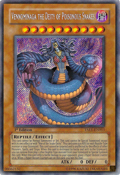 Vennominaga the Deity of Poisonous Snakes [TAEV-EN013] Secret Rare Yu-Gi-Oh!