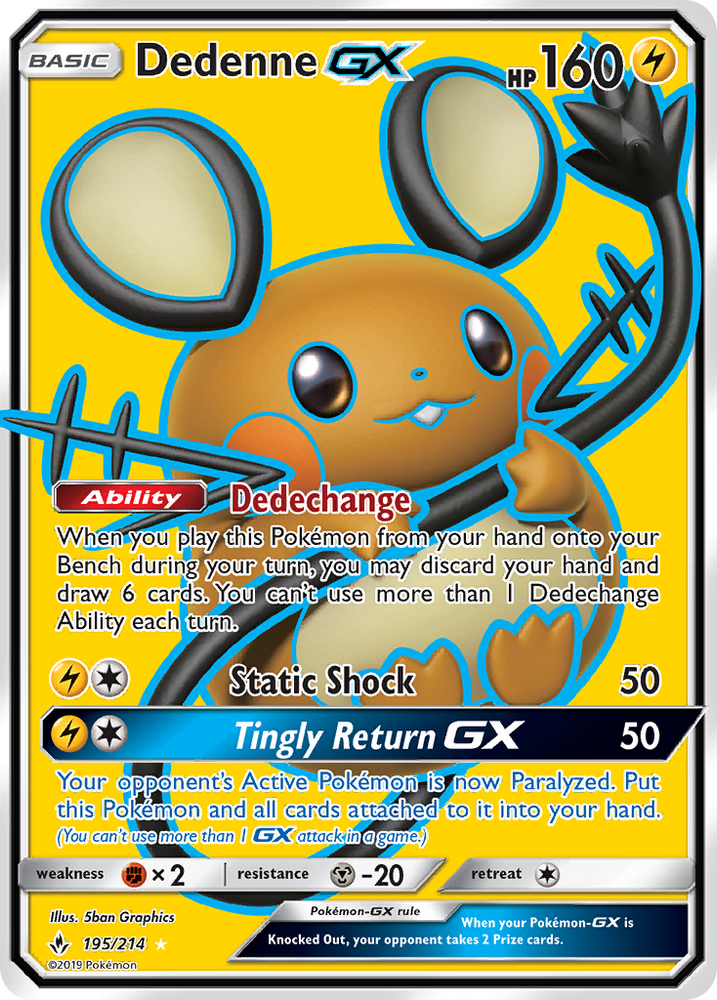 Dedenne GX (195/214) [Sun & Moon: Unbroken Bonds] Pokémon