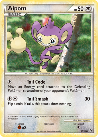 Aipom (43/95) [HeartGold & SoulSilver: Unleashed] Pokémon