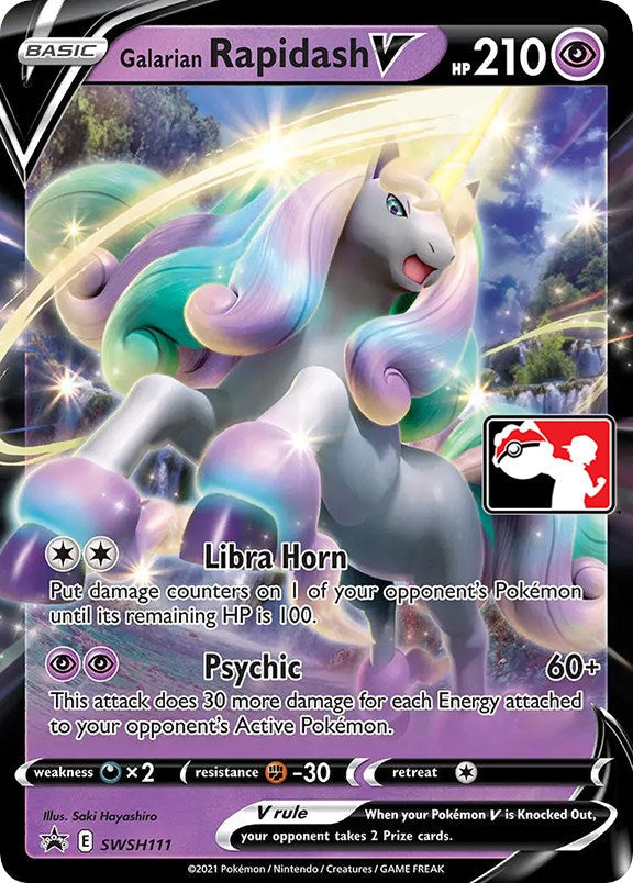 Galarian Rapidash V (SWSH111) [Prize Pack Series One] Pokémon