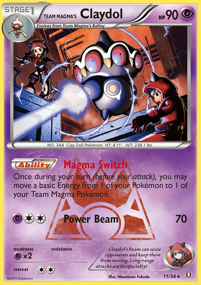 Team Magma's Claydol (11/34) [XY: Double Crisis] Pokémon