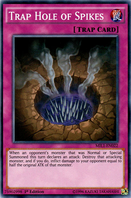 Trap Hole of Spikes [MIL1-EN022] Super Rare Yu-Gi-Oh!