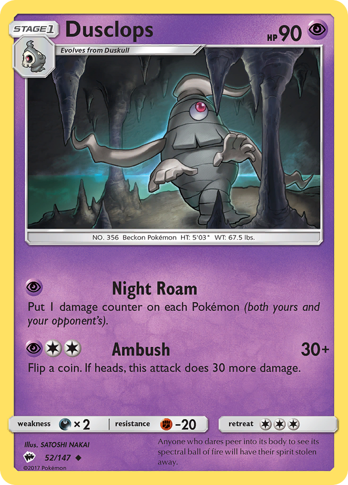 Dusclops (52/147) [Sun & Moon: Burning Shadows] Pokémon