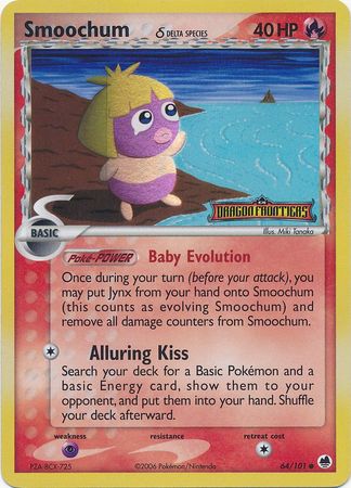 Smoochum (64/101) (Delta Species) (Stamped) [EX: Dragon Frontiers] Pokémon