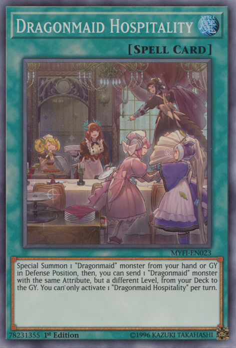 Dragonmaid Hospitality [MYFI-EN023] Super Rare Yu-Gi-Oh!
