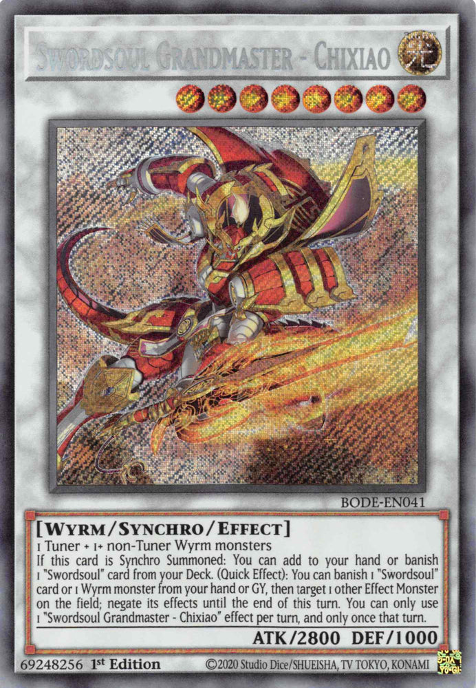 Swordsoul Grandmaster - Chixiao [BODE-EN041] Secret Rare Yu-Gi-Oh!