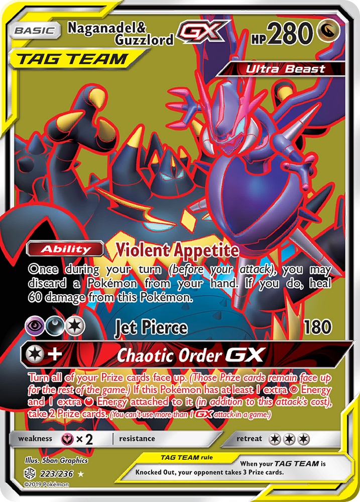 Naganadel & Guzzlord GX (223/236) [Sun & Moon: Cosmic Eclipse] Pokémon