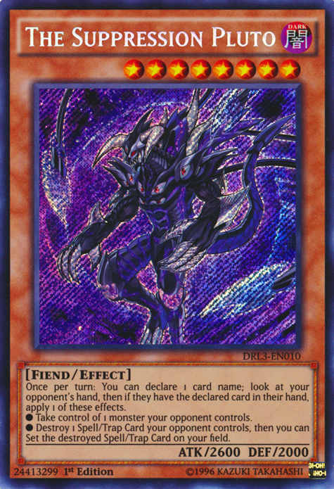 The Suppression Pluto [DRL3-EN010] Secret Rare Yu-Gi-Oh!