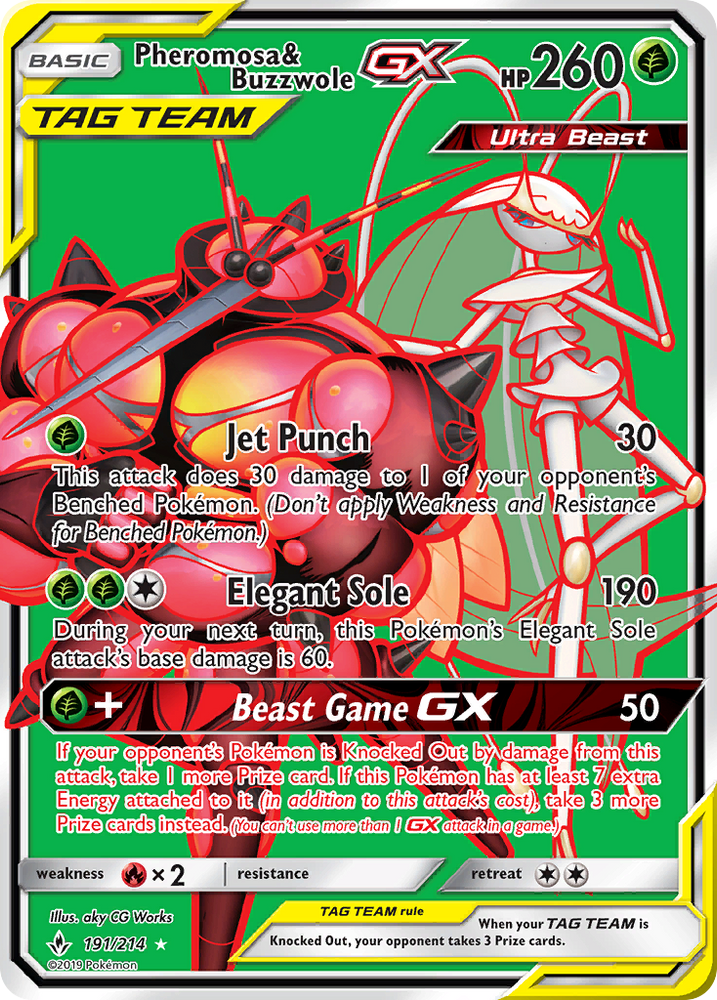 Pheromosa & Buzzwole GX (191/214) [Sun & Moon: Unbroken Bonds] Pokémon