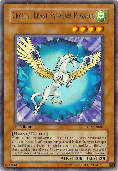 Crystal Beast Sapphire Pegasus [FOTB-EN007] Ultra Rare Yu-Gi-Oh!