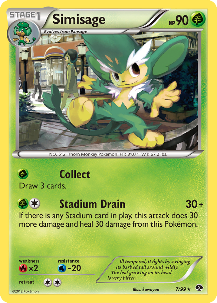 Simisage (7/99) [Black & White: Next Destinies] Pokémon
