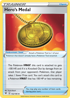 Hero's Medal (152/185) [Sword & Shield: Vivid Voltage] Pokémon
