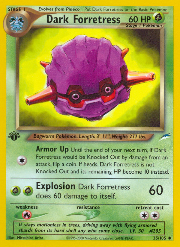 Dark Forretress (35/105) [Neo Destiny 1st Edition] Pokémon