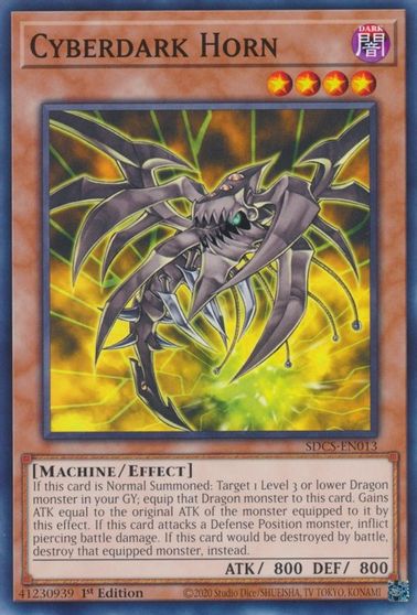 Cyberdark Horn [SDCS-EN013] Common Yu-Gi-Oh!
