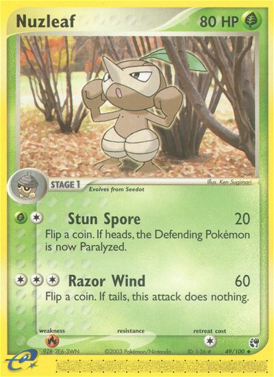 Nuzleaf (49/100) [EX: Sandstorm] Pokémon